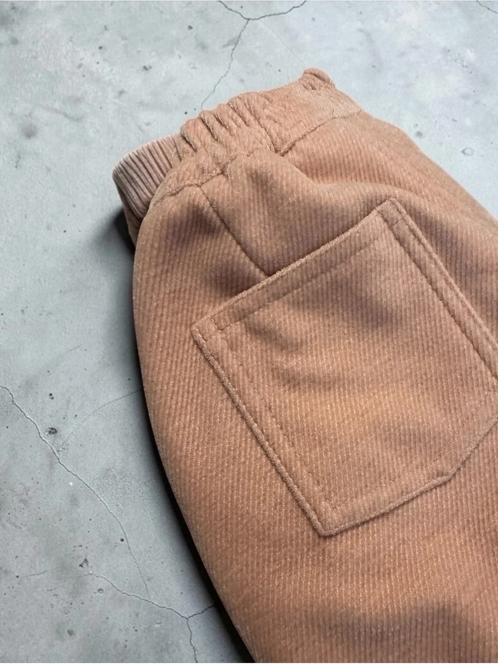 New!!   Zara Peach Super Soft Plush Corduroy Pull-On Joggers